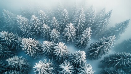 Canvas Print - Snow Covered Forest