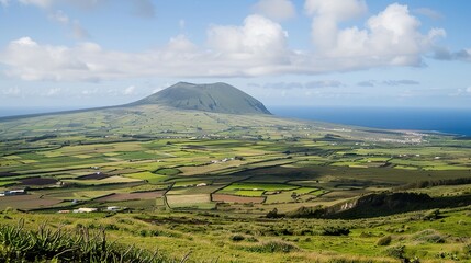 Wall Mural - Mountain_landscape_Ponta_Delgada_island_Azores