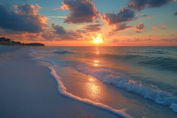 Canvas Print - Peaceful Sunset Over the Ocean