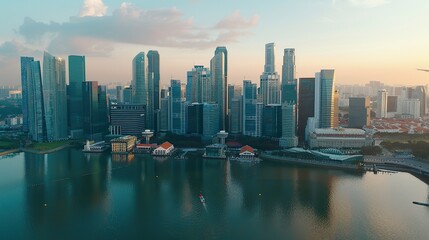 Wall Mural - Aerial_view_Singapore_city_skyline_Most_beautiful_sk