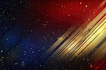 Sticker - Abstract Background with Golden Stripes and Stars