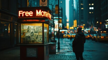 Poster - Free Money Booth in the City