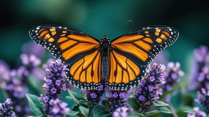 Sticker - Monarch Butterfly on Lavender