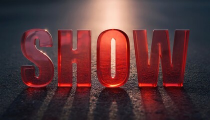 Poster - Captivating Red SHOW Letters with Reflections