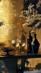 Opulent Gold Accents, showcasing the allure of shimmering gold in decor, fashion, and art, embodying a timeless elegance that elevates luxury and sophistication.