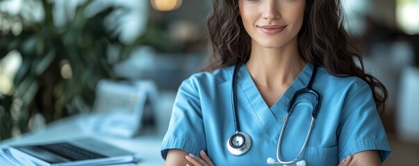 Wall Mural - Portrait of a Female Doctor