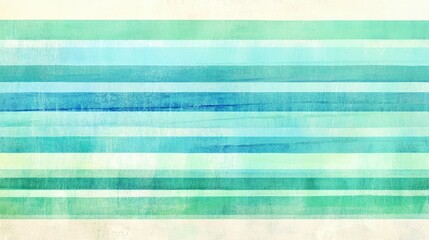 Wall Mural - Abstract painting featuring blue and green pastel striped patterns Horizontal parallel lines create a colorful cute pastel background with a modern texture and vintage appeal