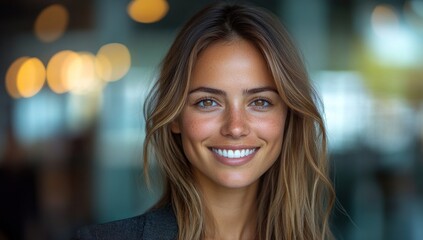 Wall Mural - Smiling Woman Portrait