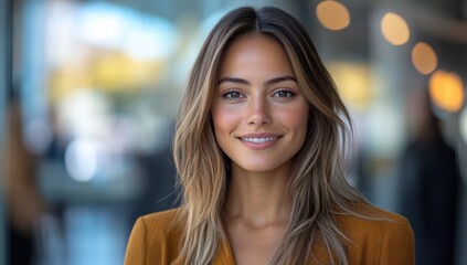 Sticker - Portrait of a Smiling Woman