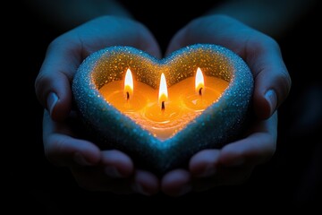 Wall Mural - Heart Shaped Candle