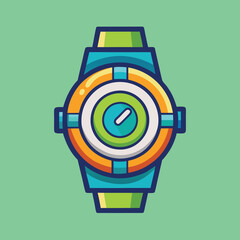 Unique Hand watch icon, vector illustration on solid background.