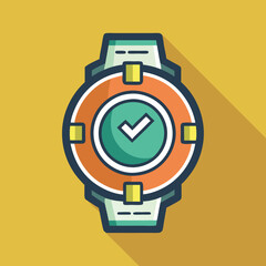 Unique Hand watch icon, vector illustration on solid background.