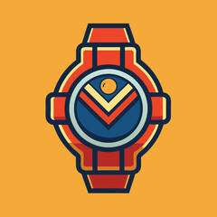 Unique Hand watch icon, vector illustration on solid background.