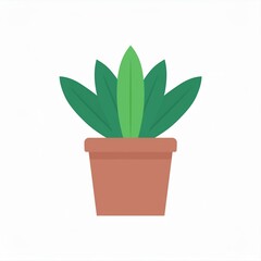 Wall Mural - plant in a pot illustration houseplant isolated