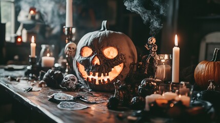 Poster - Halloween decoration with spooky and festive ambiance 