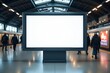 © Andrew505 - Airport Billboard Mockup: Large-scale Advertising Display in Busy Terminal for Brand Promotion and Travel Marketing