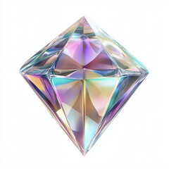 vibrant iridescent crystal render: a modern, colorful, geometric display