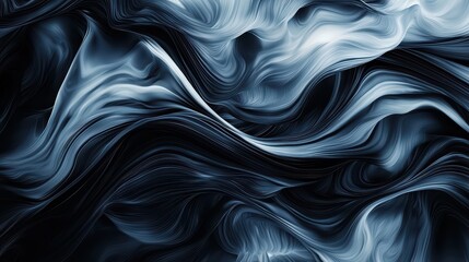 Beautiful Abstract Dark Waves Wallpaper. Abstract waves in shades of black and charcoal gray.