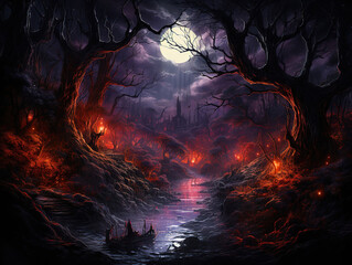 Wall Mural - luxurious night party event halloween