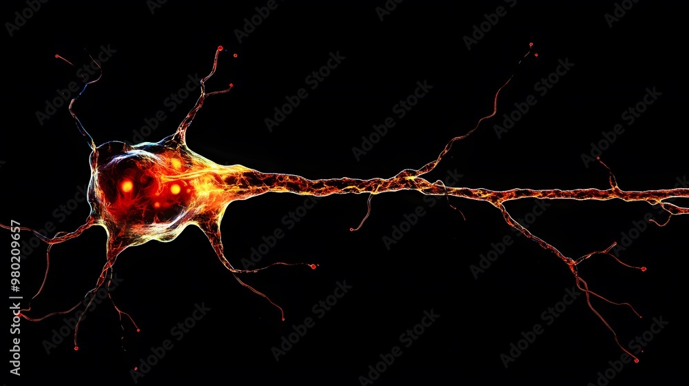 20. Cross-section of a neuron showing the axon, myelin sheath, and ...
