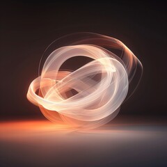 Wall Mural - Abstract flowing light waves in a gradient background with a blend of warm and cool tones.