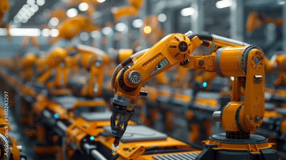 Smart factory with AI-driven automation, IoT integration, advanced ...