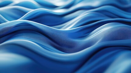 Wall Mural - Creative 3D rendering of blue AI-generated waves on a sleek abstract background, evoking a modern atmosphere. No people or logos.