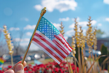 The American Star Spangled Banner. Flags on Women's Clothing