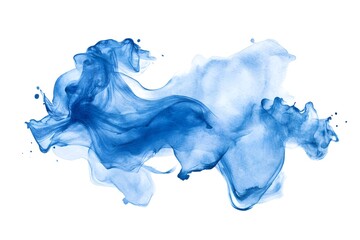 the image is of a blue smokey cloud with white background