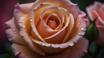 Wall Mural - yellow rose with drops