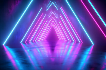 Wall Mural - Abstract neon lights with a futuristic vibe.