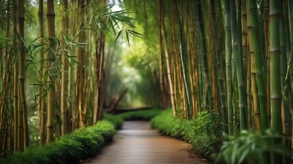 path in the forest bamboo backgrouond.