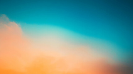 Wall Mural - Abstract sky gradient with blue and orange hues.