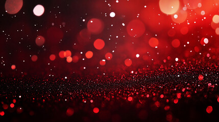 Wall Mural - shimmering red texture with scattered white accents, bokeh effects and sparkles.