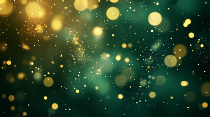 Wall Mural - shimmering forest green texture with scattered gold accents, abstract luxury christmas background, b
