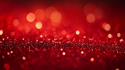 Wall Mural - shimmering forest red texture with scattered white accents, bokeh effects and sparkles.