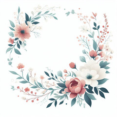 Wall Mural - floral template for wedding invitation