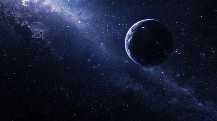 dark space nebula wallpaper. a deep space scene with a dark nebula and distant stars.