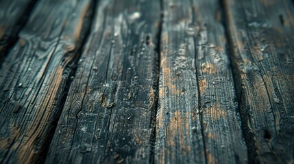 Wall Mural - A detailed view of a weathered wooden plank with visible grain.