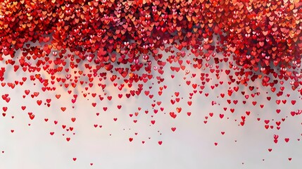 Poster - red and white background with hearts