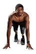 © Rawpixel.com - Paralympic sprinter png with prosthetic blades started racing from a starting block