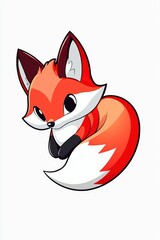 Poster - Cute Cartoon Fox with Big Eyes