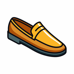 Loafer shoes vector icon illustration on white background.