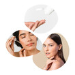 © Rawpixel.com - Skincare routine png badge sticker, beauty photo in blob shape, transparent background