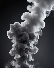 Poster - Smoke transition from dark gray to pale gray