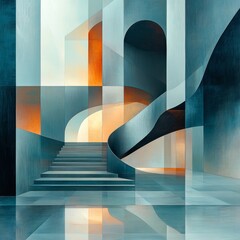 Canvas Print - Abstract Staircase