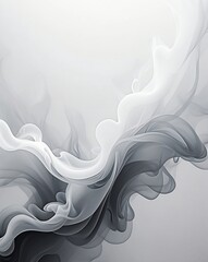 Canvas Print - Soft smoke gradient with gray to clear white