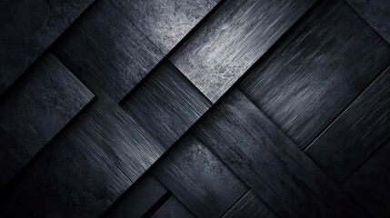 Wall Mural - Beautiful Dark Abstract Lines Wallpaper. Sharp, intersecting lines in various shades of black and dark gray.