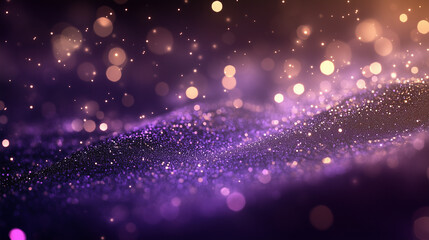 shimmering dark purple texture with scattered white accents, Abstract luxury background, bokeh effects and sparkles.