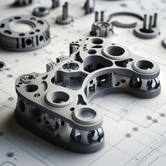 generative design and development of a 3d steel part using cad software.features industrial design a